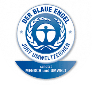 Umweltzeichen Blauer Engel für Stoffhandtuchrollen - Papierbfälle vermeiden