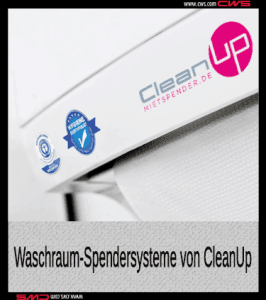 Schmutzfangmatte mit Firmenlogo CleanUp ausgestattet - Schmutzfangmatten mieten mit Full-Service bundesweit 