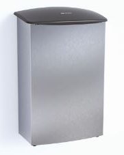 Stainless Steel Hygienebox - Edelstahl-Box mit schwarzem Deckel