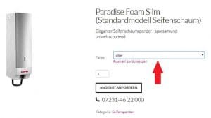 CleanUp Spendersysteme - Bildausschnitt von Produktauswahl - mietspender.de