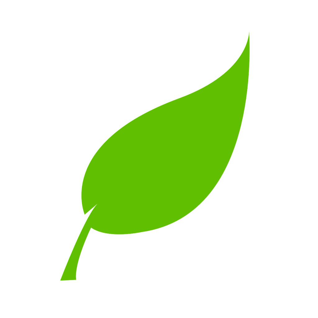 Grünes Blatt Symbol für Umwelt