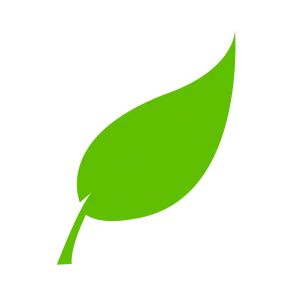 Grünes Blatt Symbol für Umwelt