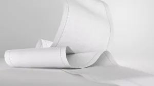 Teil einer weißen Stoffhandtuchrolle - für ein hygienisches Händetrocknen - Hygiene im Mietservice