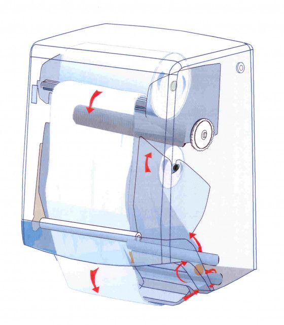 Stoffhandtuchspender - sichere Hygienetechnik des Zwei-Kammern-Systems