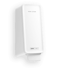PureLine Handlotionspender Touch in weiß, Ansicht links