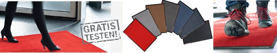 Grafik: Zusammenstellung von Schmutzfangmatten-Abbildungen